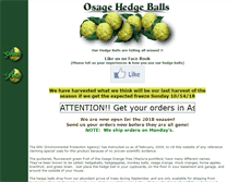 Tablet Screenshot of osagehedgeballs.com